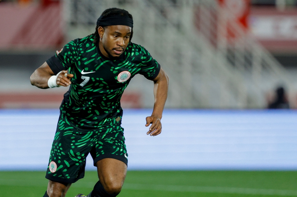  Nigeria's forward #07 Ademola Lookman celebrates his goal