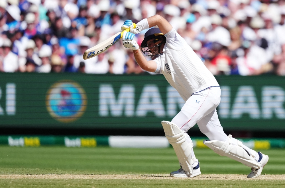 England's Joe Root in action 