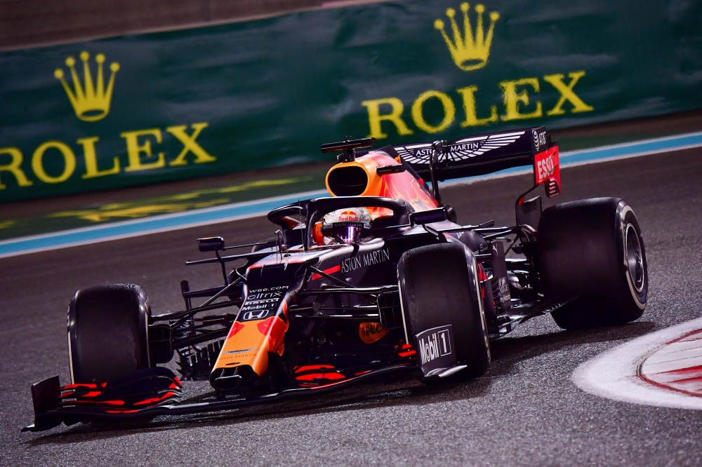 Max Verstappen durring ending Formula One GrandPrix in Abu Dhabi 2020