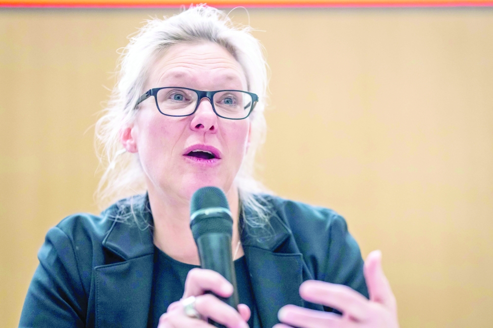 Attorney General of the Canton of Valais Beatrice Pilloud at a press conference following an explosion that ripped through the bar Le Constellation in the luxury Alpine ski resort town of Crans-Montana. - AFP

