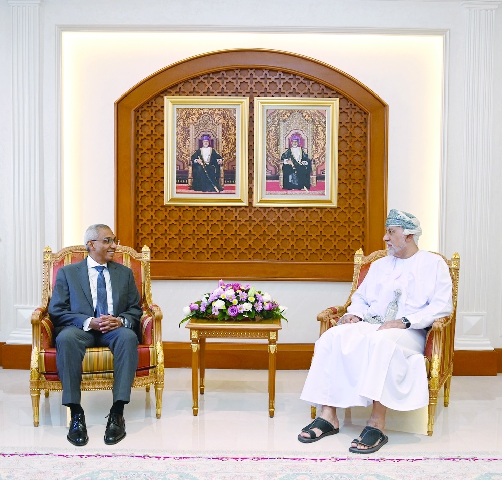 HH Sayyid Shihab bin Tarik al Said receives Yasser Mohamed Ahmed Shaaban, Egyptian Ambassador.