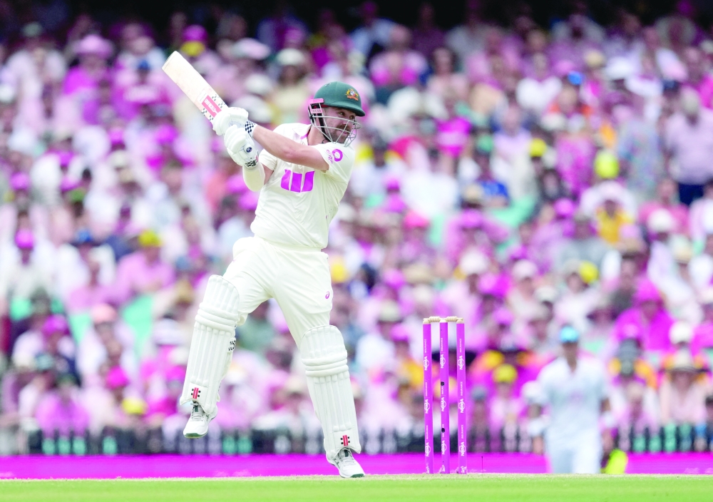 Australia's Travis Head in action during the fifth Ashes Test at Sydney Cricket Ground. — Reuters