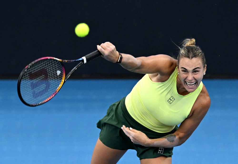  Belarus' Aryna Sabalenka in action