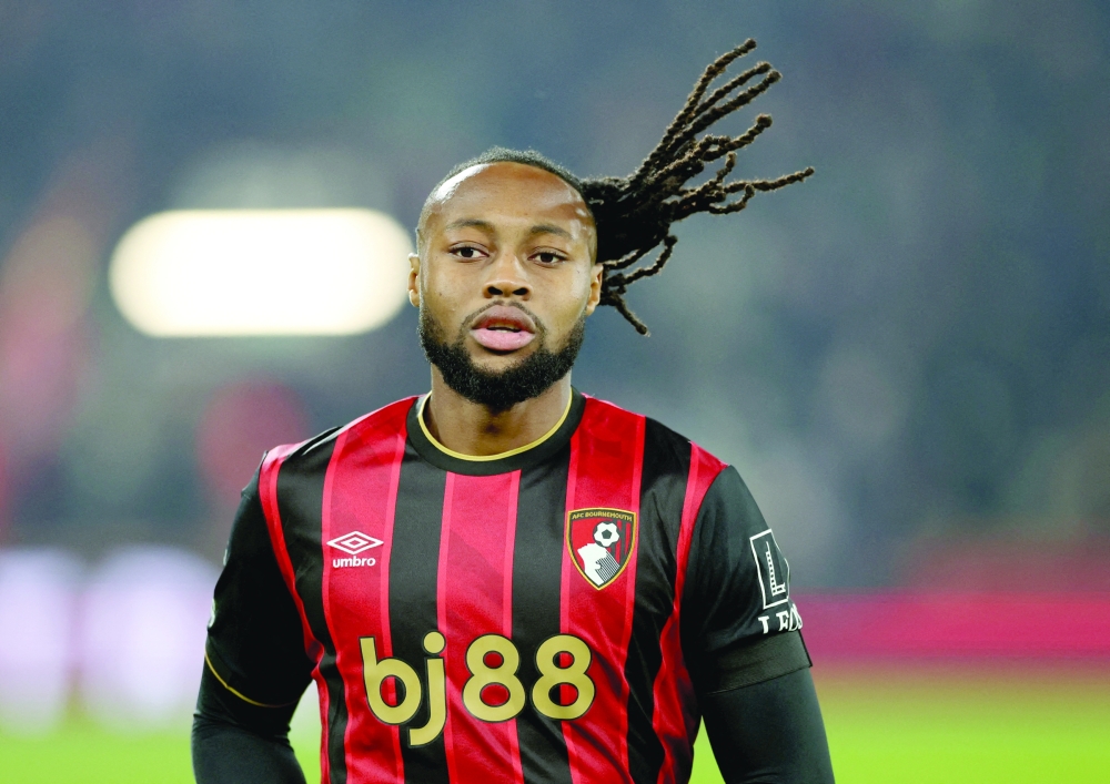 AFC Bournemouth's Antoine Semenyo before the match against Tottenham Hotspur. — Reuters