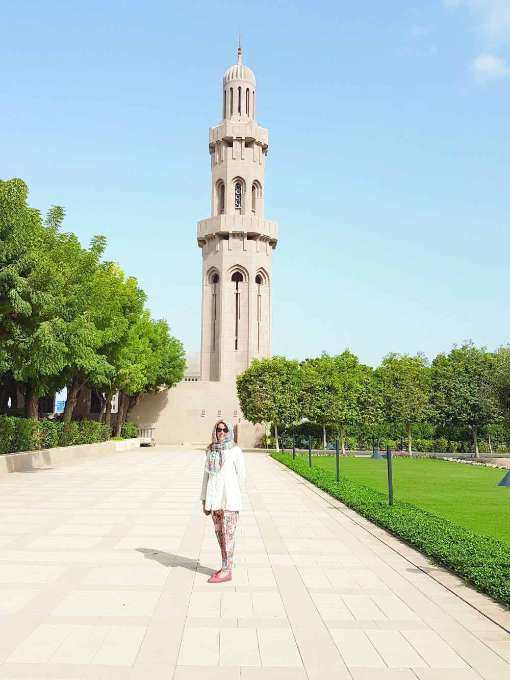 Linda Hawkins at The Sultan Qaboos Grand Mosque