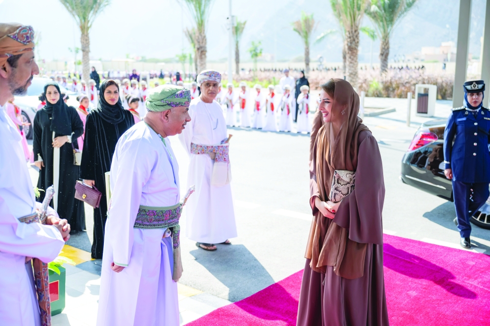Her Highness The Honourable Lady Assayida Ahd Abdullah Hamed al Busaidi, Spouse of the Sultan of Oman, graced the official opening ceremony of Khasab Hospital on Sunday. 