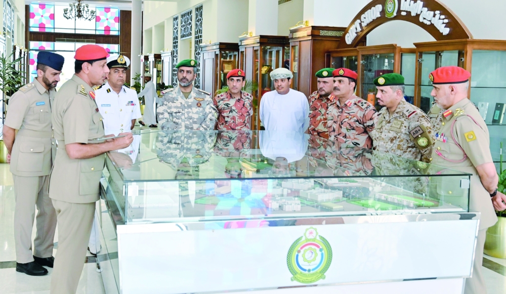 Maj Gen Mohammed bin Abdulrahman al Ruwais during his visit to the Military Technological College.