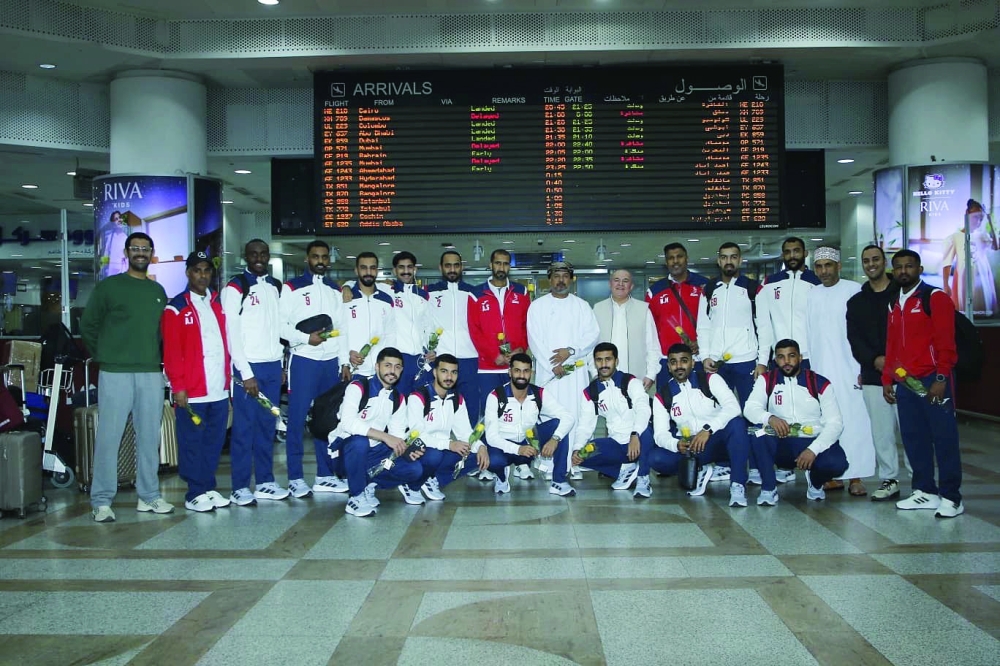 The Omani delegation arrived in Kuwait on Tuesday evening, where they received a warm welcome from the tournament’s organising committee.