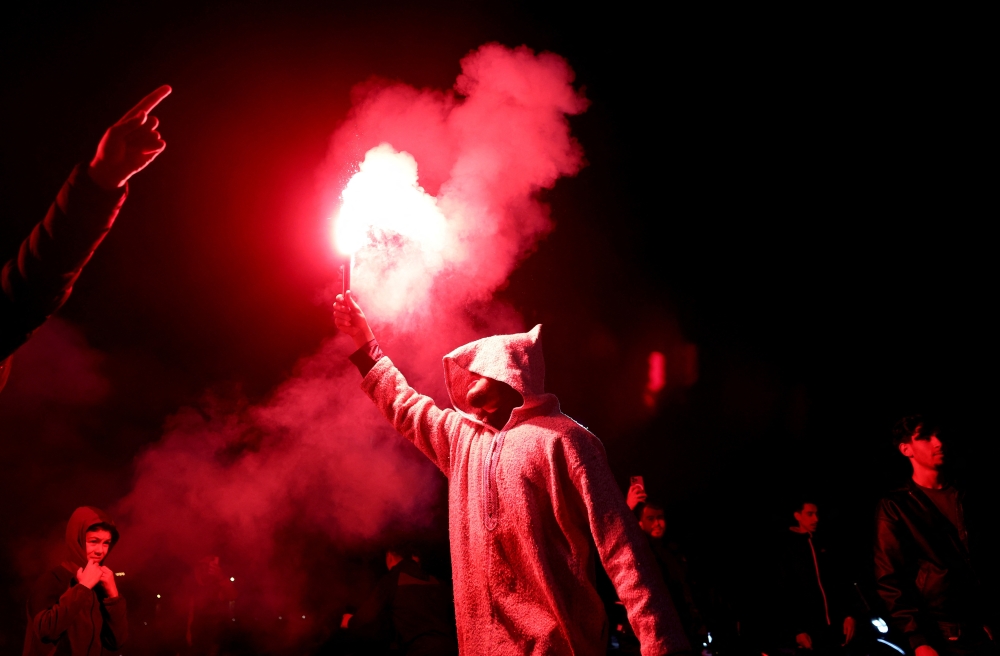  The celebration after the match 