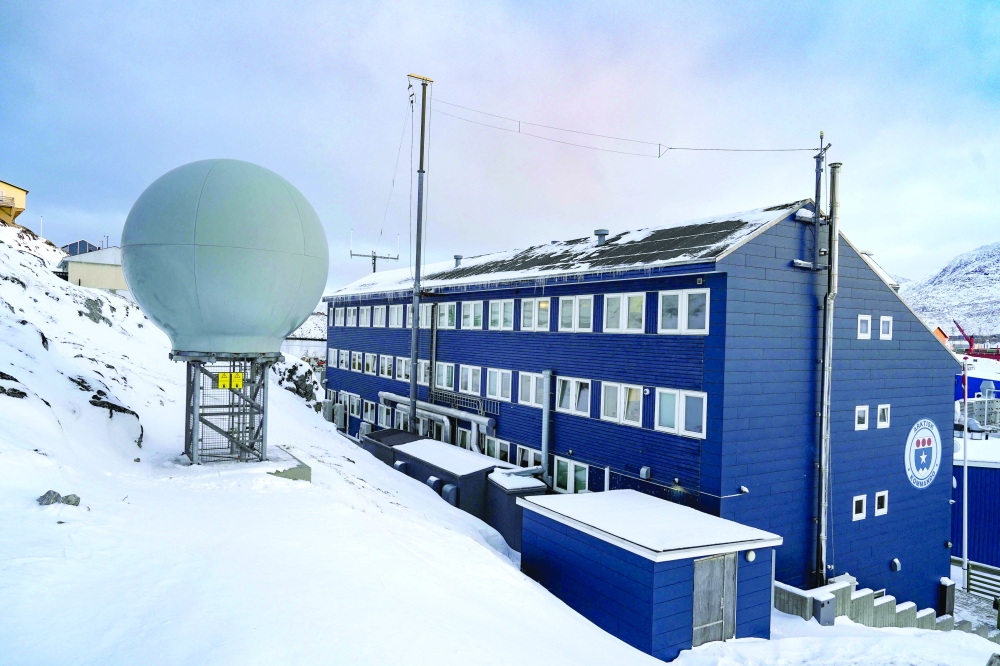 The Joint Arctic Command headquarter handling the Defence's tasks in and around Greenland and the Faroe Islands is pictured in Nuuk, Greenland, on January 15, 2026. Denmark's prime minister said on January 15, 2026 that the US ambition to take control of Greenland remained "intact" and that there were still a "fundamental disagreement" between the countries, despite high-stakes White House talks. (Photo by Alessandro Rampazzo / AFP)
