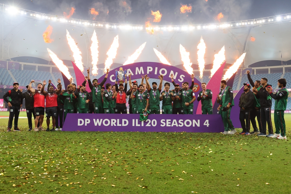 DP World ILT20 Season 4 Champions Desert Vipers lift the trophy
