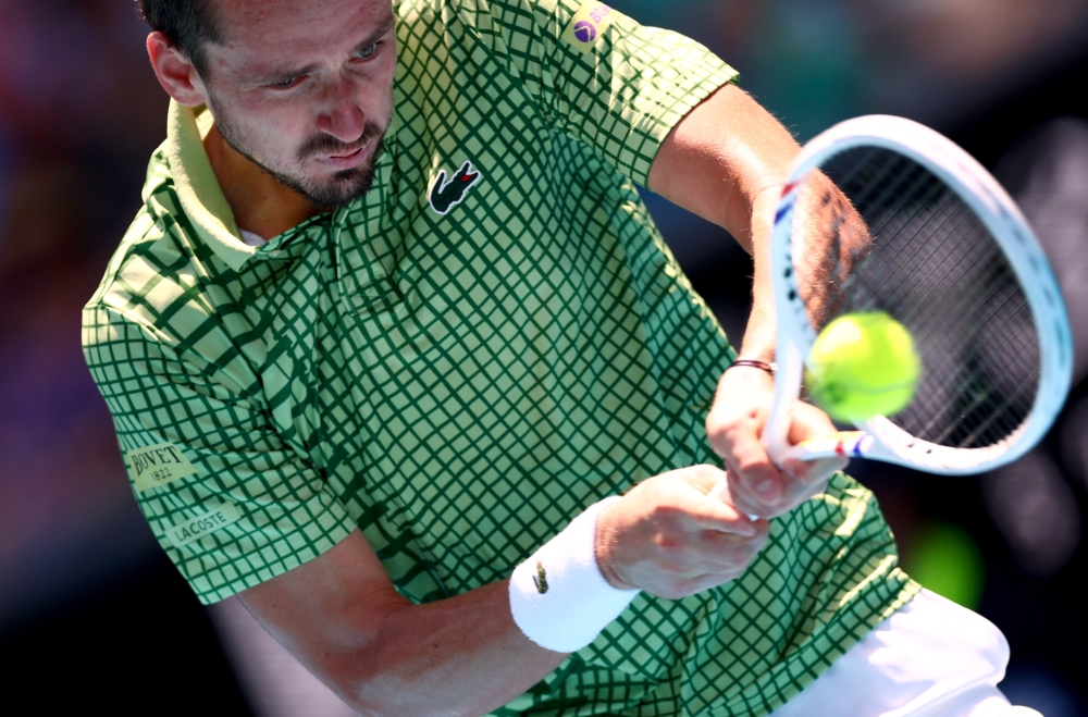  Russia's Daniil Medvedev in action  