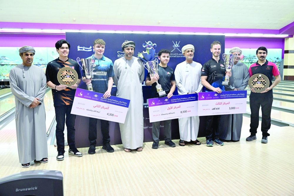 The top five winners with the chief guest and officials. — Abdulwahid al Hamadani