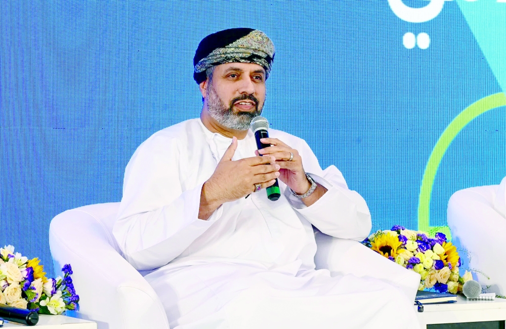 Dr Mahad bin Said Baowain, Minister of Labour, during the media conference in Muscat on Wednesday.