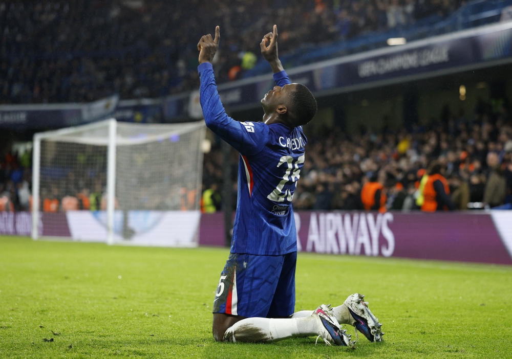  Chelsea's Moises Caicedo celebrates scoring their first goal 