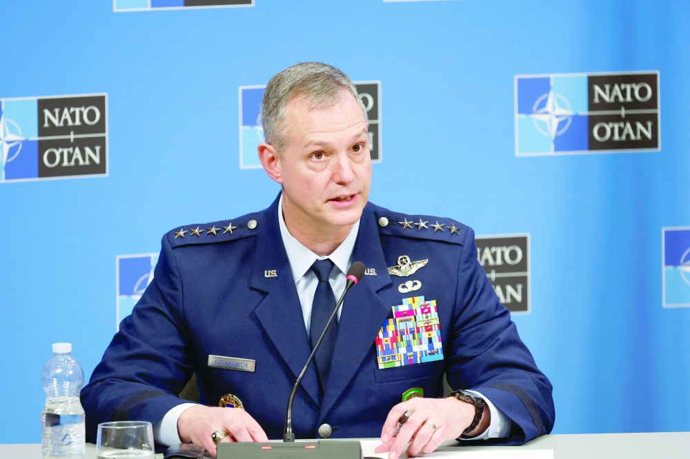 Nato Supreme Allied Commander Europe US Air Force General Alexus Grynkewich attends a joint news conference at Nato headquarters in Brussels. — Reuters