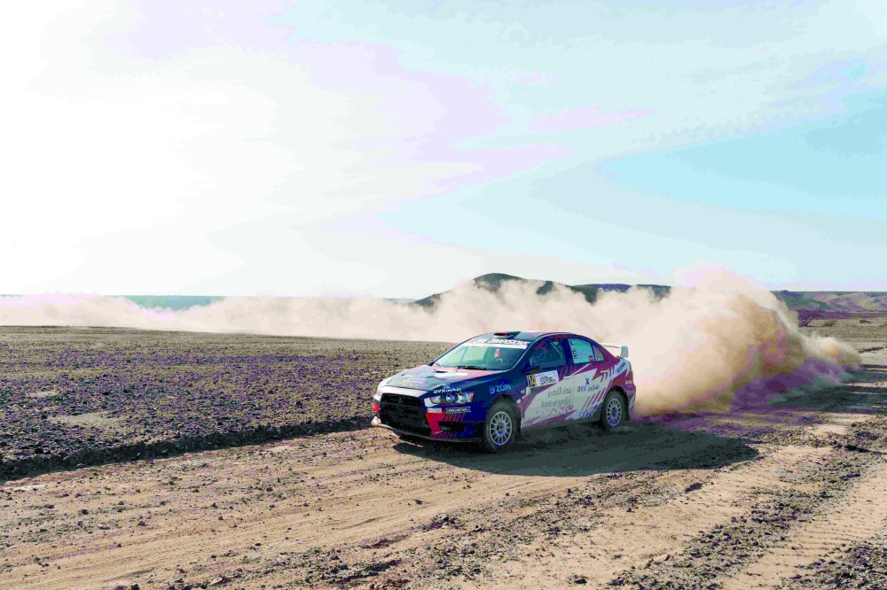 Jordan's Shaker Jweihan in action during the opening Suhar super special stage..