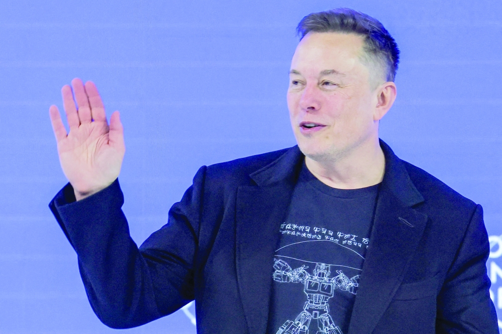 Elon Musk during the 56th annual World Economic Forum (WEF) meeting in Davos. — Reuters