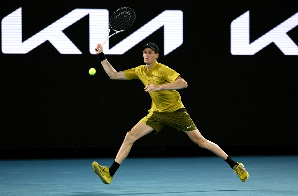  Italy's Jannik Sinner in action during his third round  