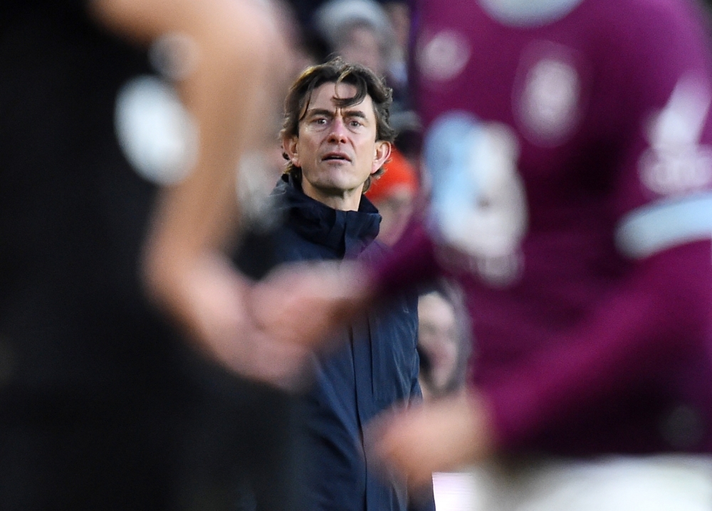   Tottenham Hotspur manager Thomas Frank reacts  