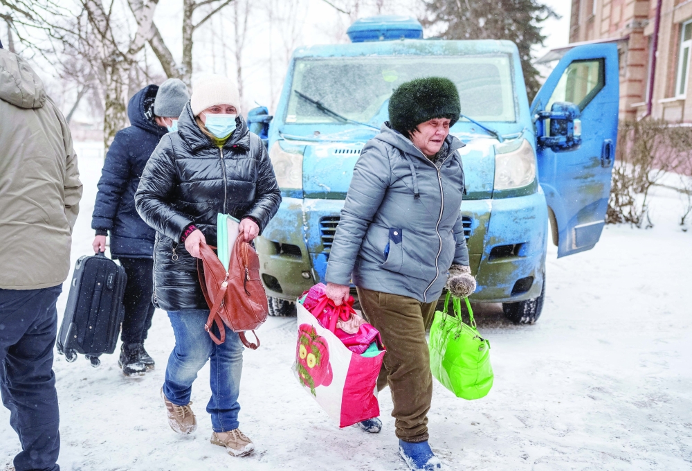 Residents arrive to Kramatorsk after their evacuation, Ukraine. — Reuters