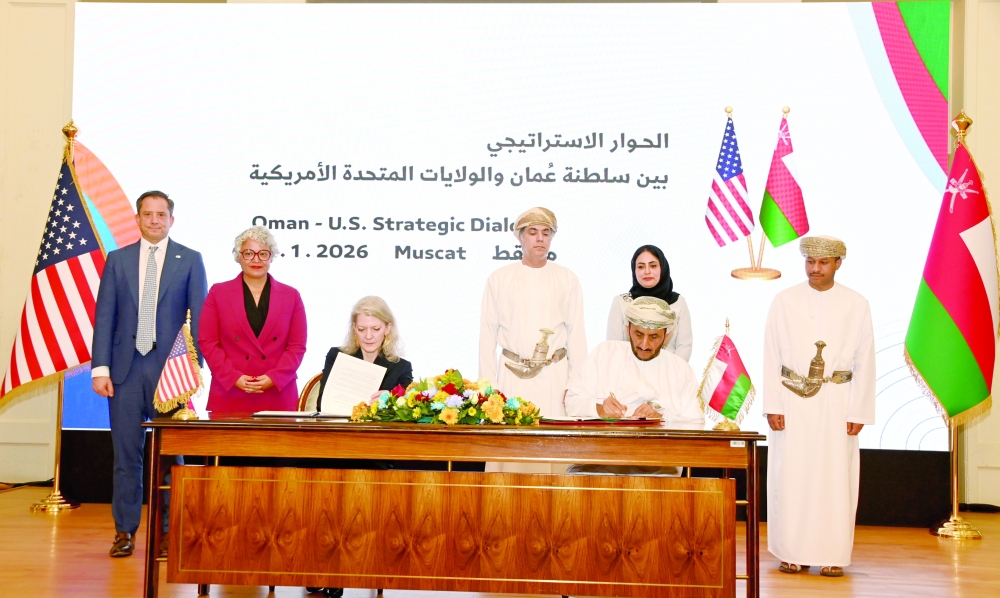 Oman and the US signed a cooperation agreement on the occasion.