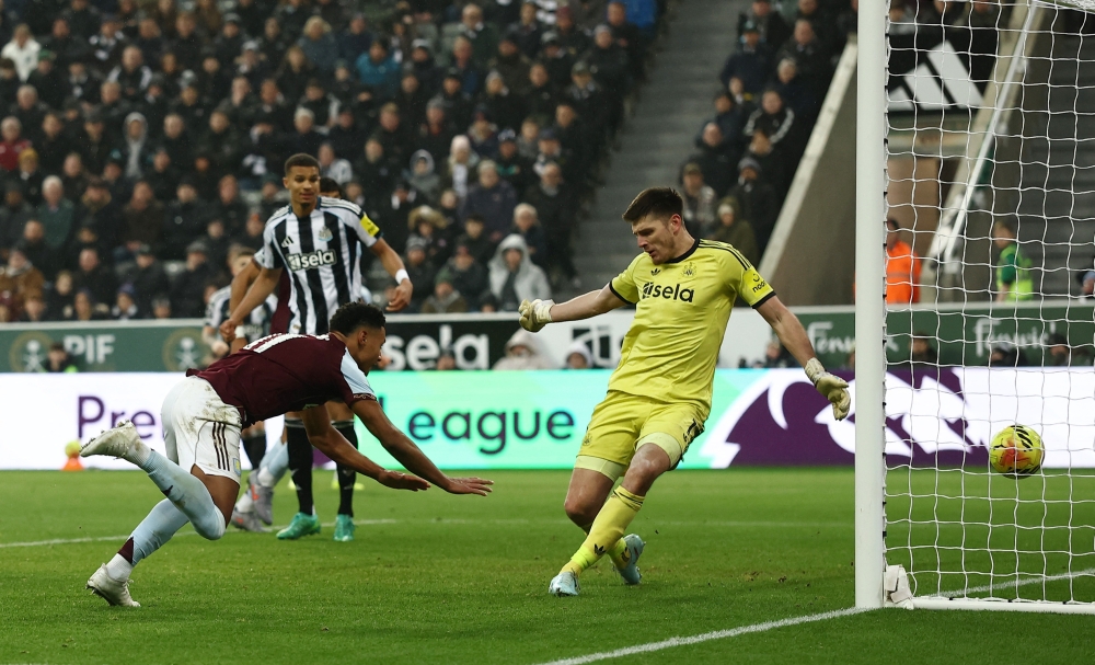 Aston Villa's Ollie Watkins scores their second goal Action Images via Reuters