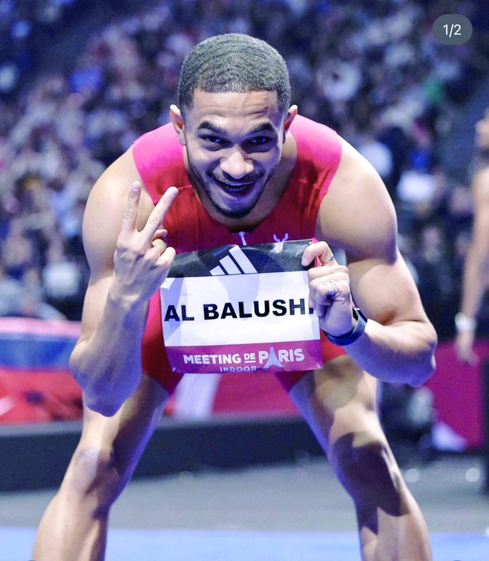 Ali al Balushi delivered a commanding performance in the 60 metres final.