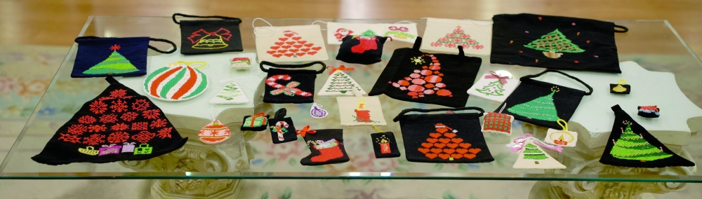 Embroidery created by the talented seamstresses living in Jordan and working with a collective managed by 3 sisters