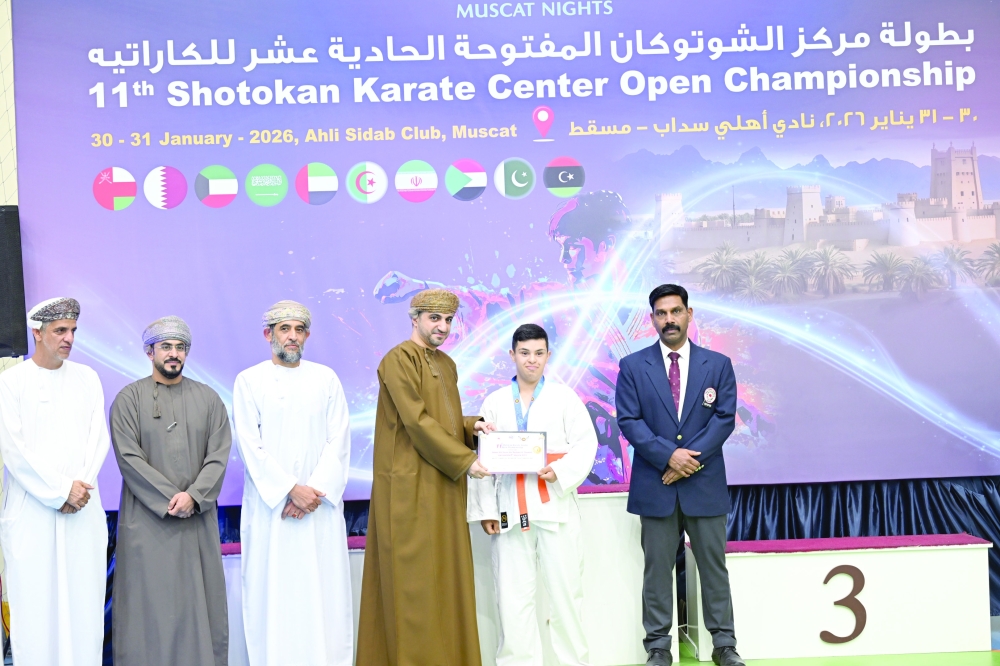 Crowning one of the tournament winners. — Photo by Khalfan al Ruzaiqi