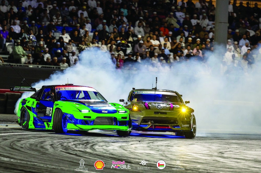 A shot from the drift championship.