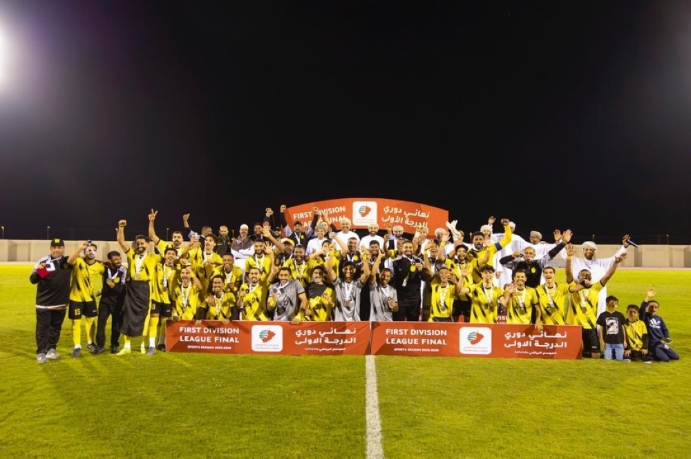 Finja team celebrates their promotion to the Jindal League.