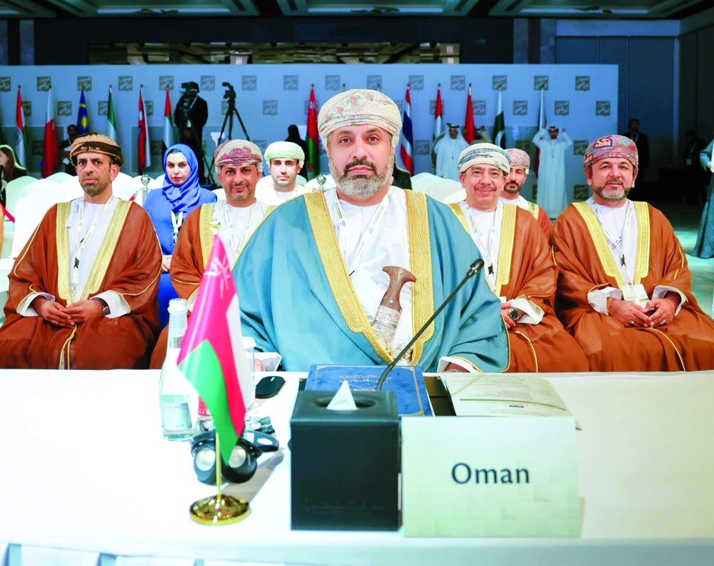 Dr Mahad bin Said Baowain, Minister of Labour, delivered the Sultanate of Oman’s speech as the current chairing country. - ONA
