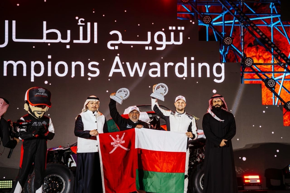Omani champion Hamed Al Wahaibi during the awards ceremony