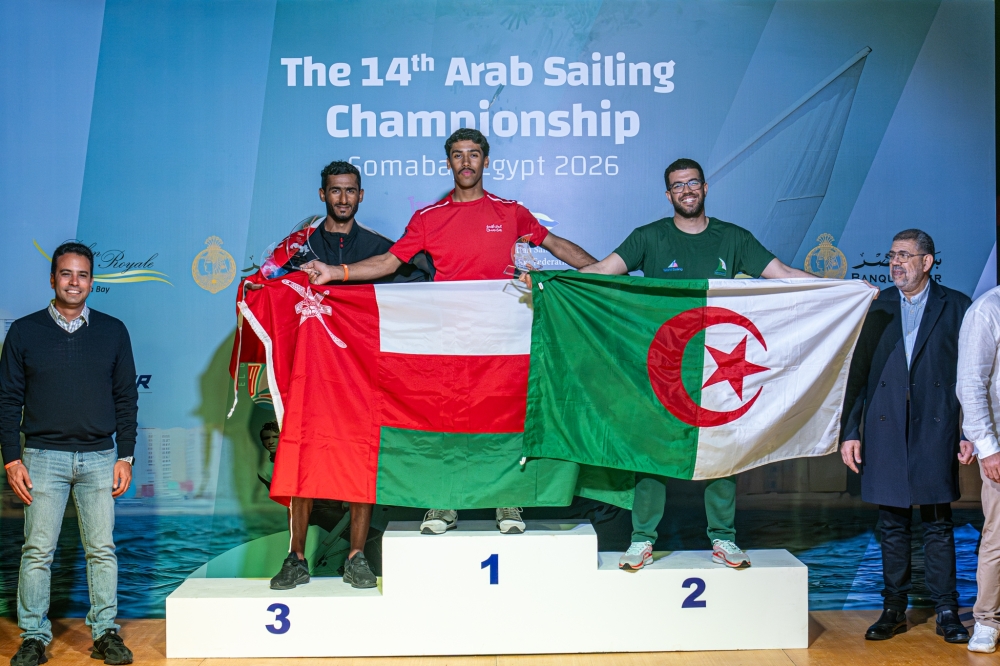 ILCA7 overall podium.