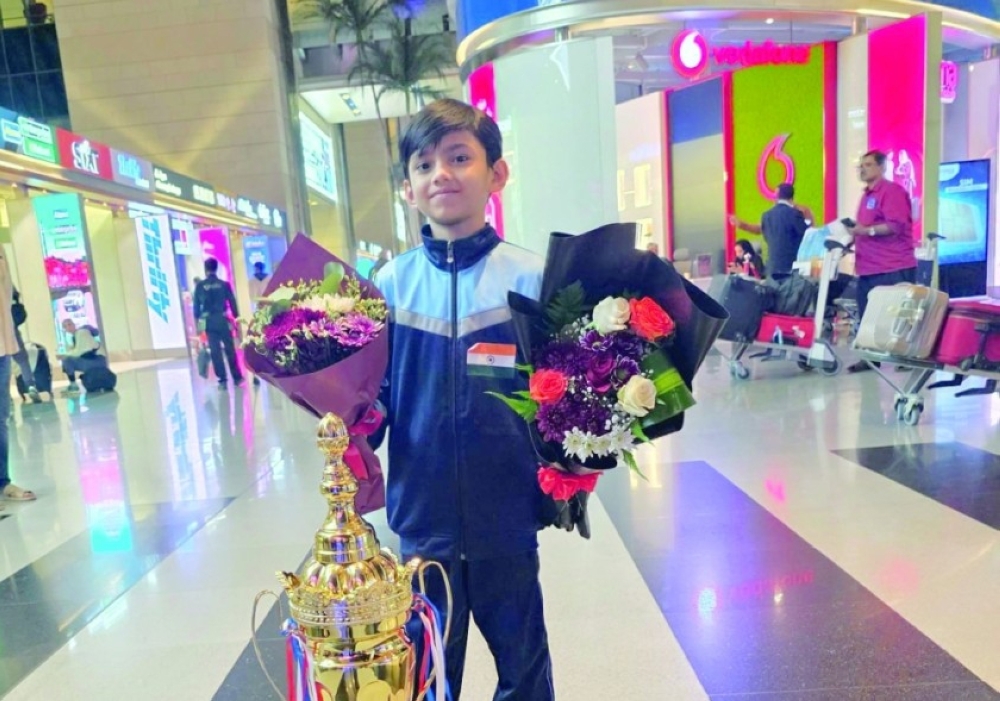 Ilaan Shafeek with the trophy