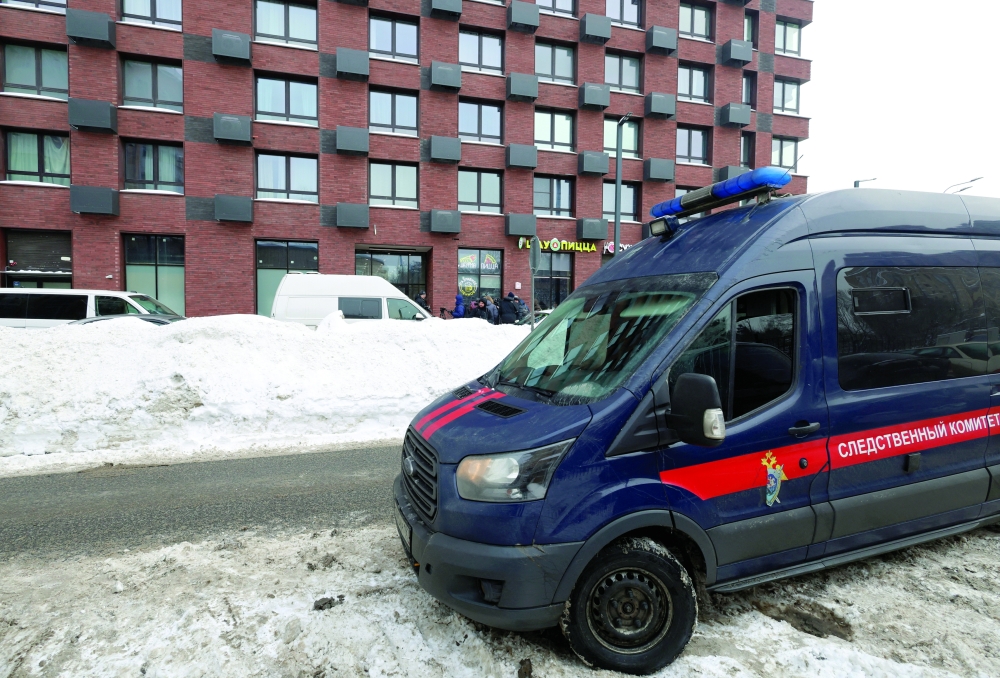 The site of the assassination attempt on Russian Lieutenant General Vladimir Alexeyev in Moscow. — Reuters