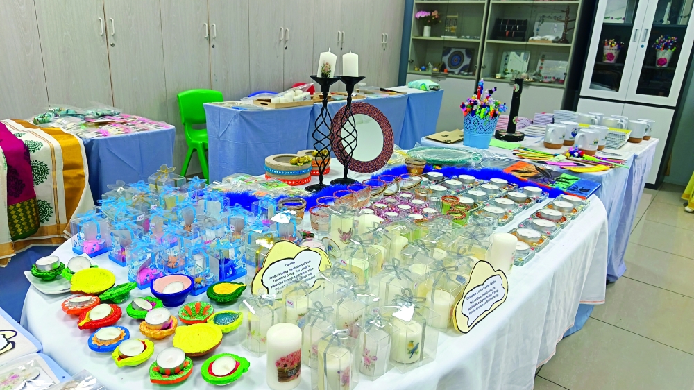 Handcrafted products created by students were the highlight of the exhibition.