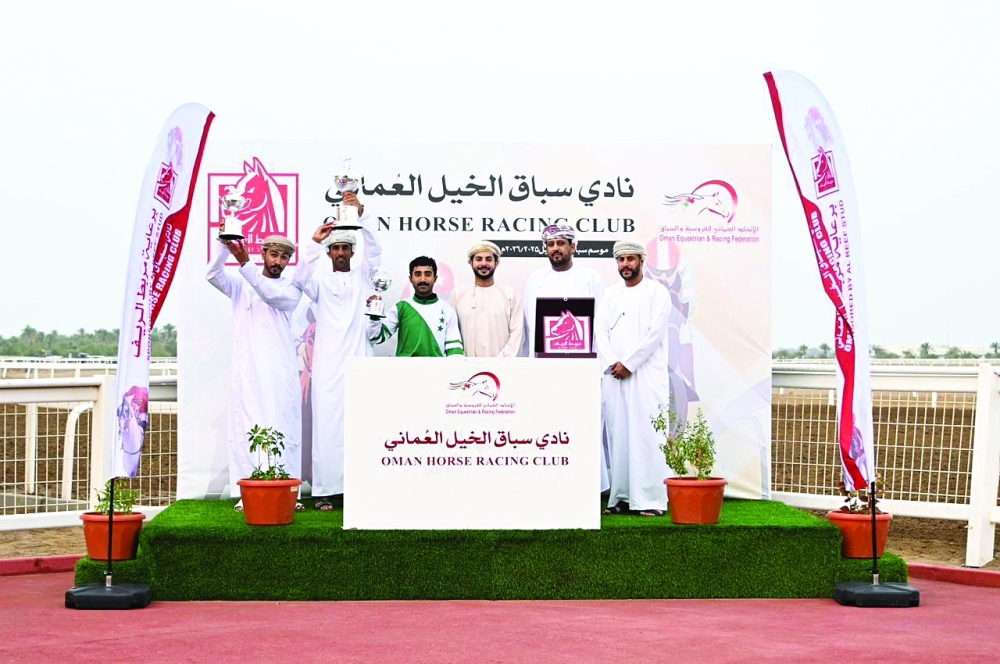 The winners of the eighth race, which was sponsored by Al Reef Stud, were crowned. — MOHAMMED AL BALUSHI