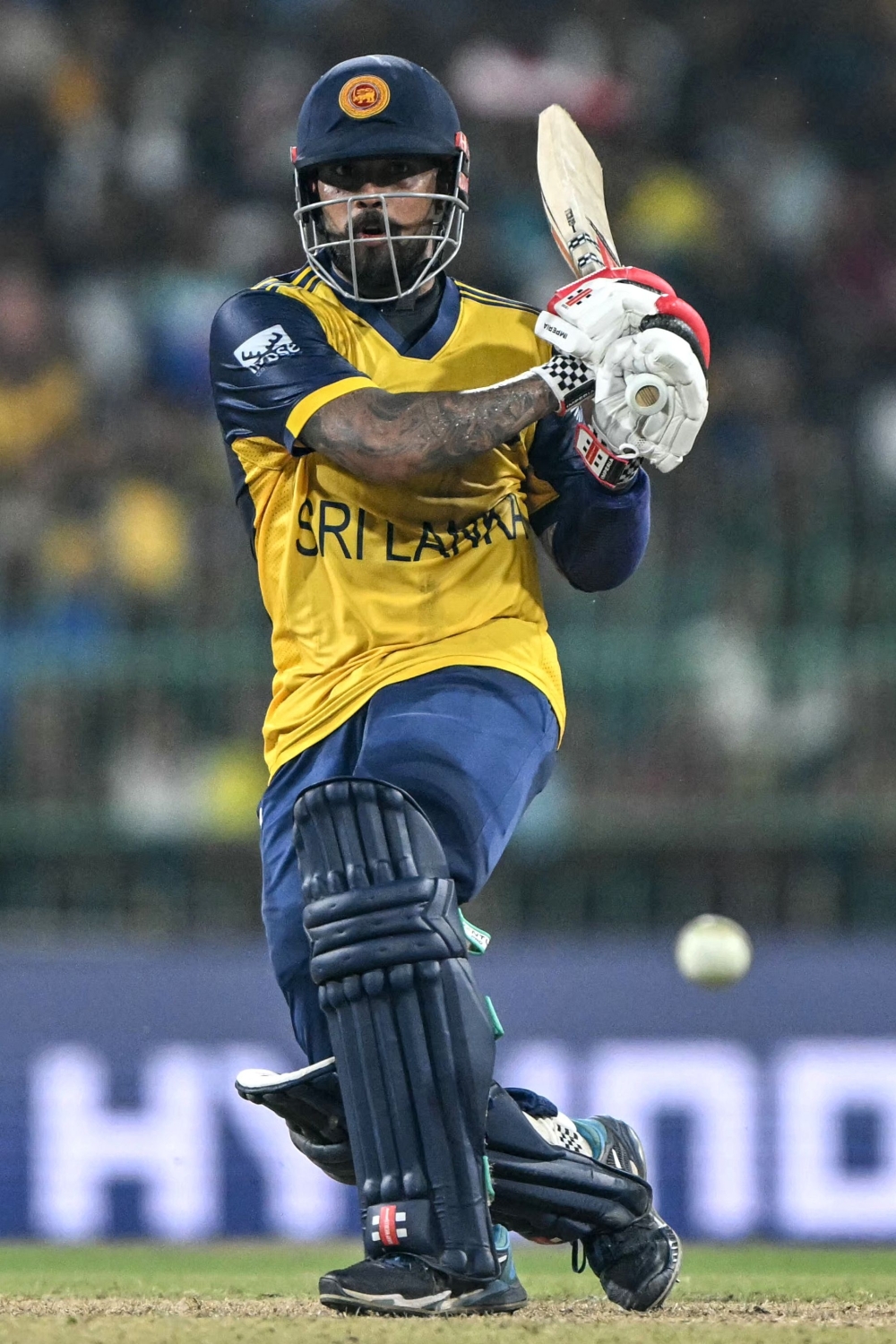 Sri Lanka's Kusal Mendis plays a shot  