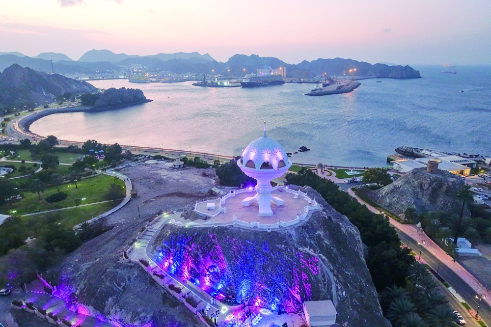 This aerial photo shows a view of the Mutrah Corniche in Muscat on February 4, 2026. Iran and the US said on February 4 they were going ahead with nuclear talks in Oman later this week, even as President Donald Trump piled pressure on Tehran's supreme leader by saying he should be "very worried." (Photo by Haitham AL-SHUKAIRI / AFP)