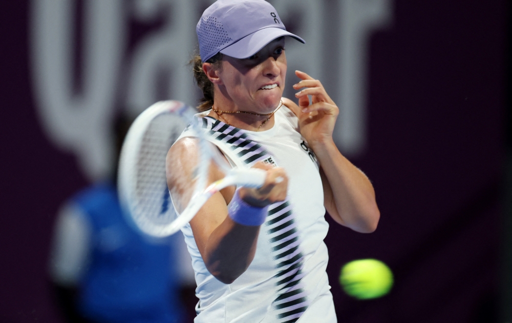  Poland's Iga Swiatek in action during her round of 16 match against Australia's Daria Kasatkina  