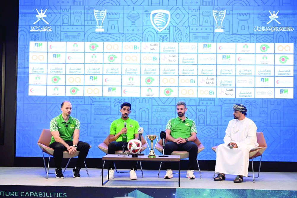 Al Nahda team during the press conference.