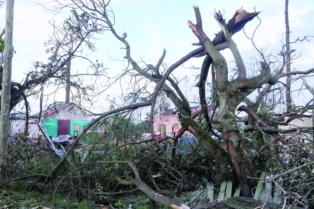 A general view shows damage after Cyclone Gezani tore through the port city of Toamasina, Madagascar, February 11, 2026. REUTERS/Stringer  REFILE - UPDATING BYLINE