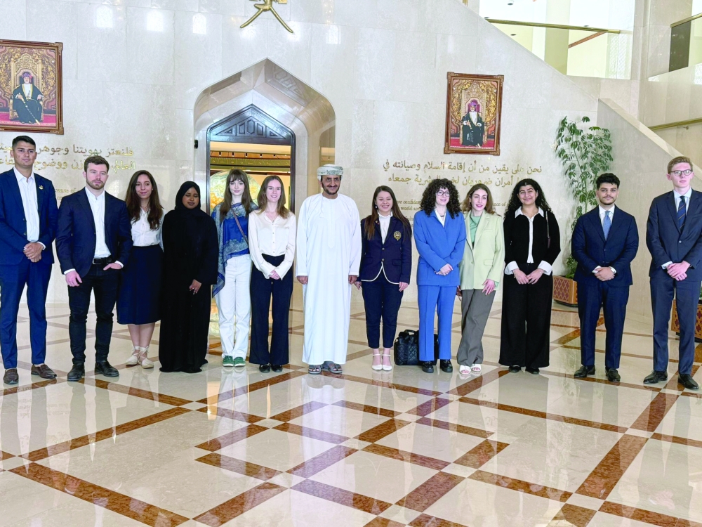 UK-MENA delegation during visit to the Foreign Ministry with Shaikh Khalifa bin Ali al Harthy, Under-Secretary of the Foreign Ministry for Political Affairs