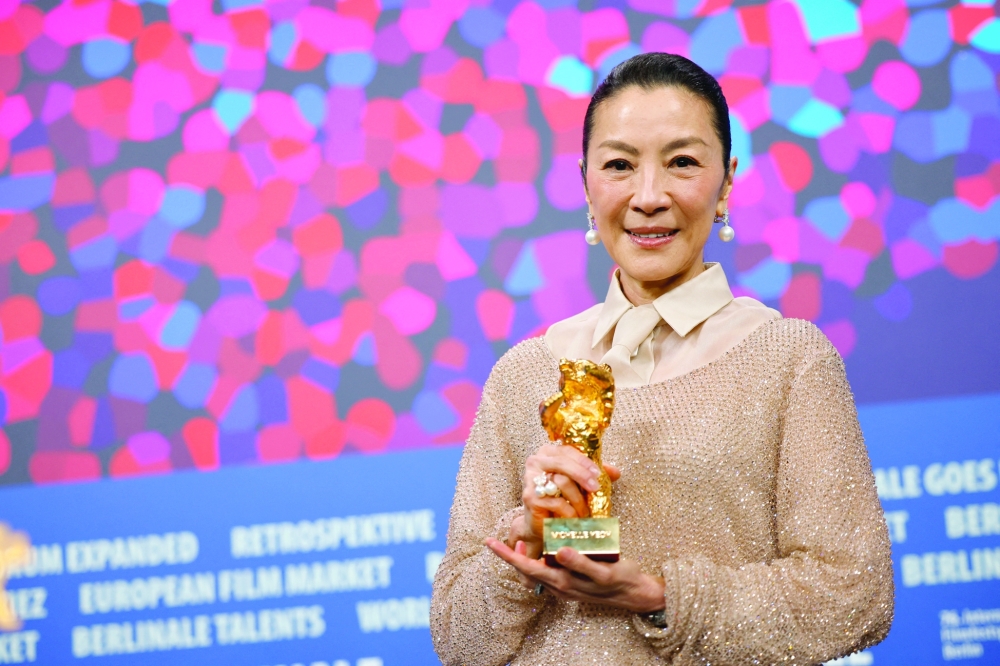 Michelle Yeoh, recipient of the 2026 Honorary Golden Bear, poses during a press conference at the 76th Berlinale International Film Festival in Berlin, Germany February 13, 2026. REUTERS/Axel Schmidt
