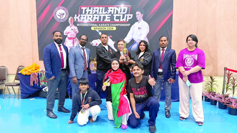 Team Shito-Ryu Oman Karate Do Kai won five medals at the Thailand Karate Cup 2026 on Monday.