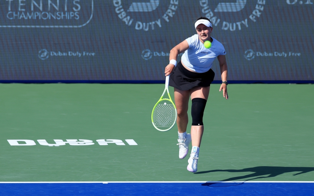 Czech Republic's Barbora Krejcikova in action  