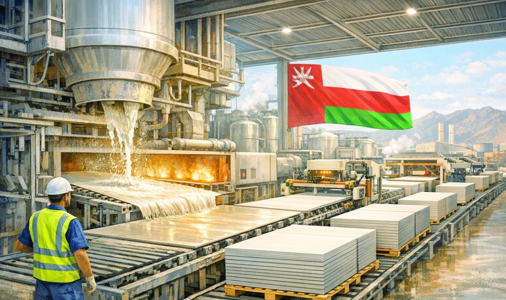 The new plasterboard manufacturing plant will add value to Oman’s prolific gypsum resources (For illustration only).