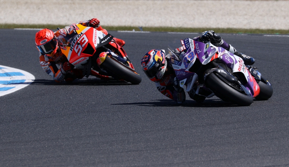 Pramac Racing's Jorge Martin and Repsol Honda Team's Marc Marquez 